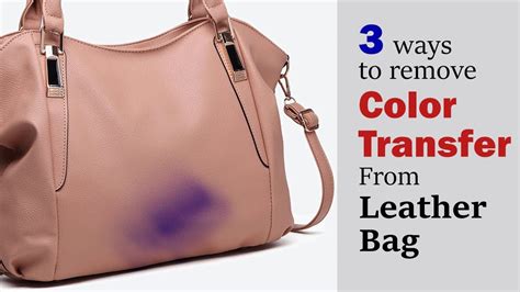 removing color transfer from leather bag